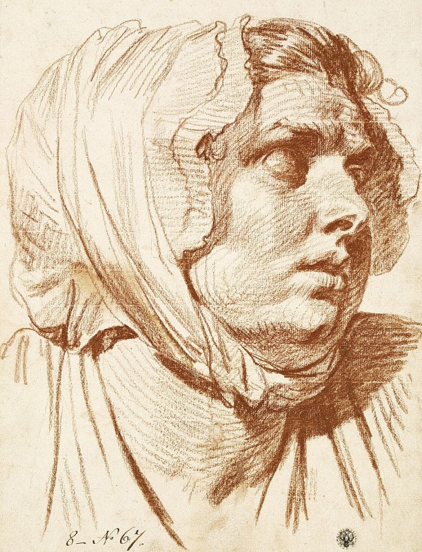 "Drawing. Portrait" by Jean-Baptiste Greuze