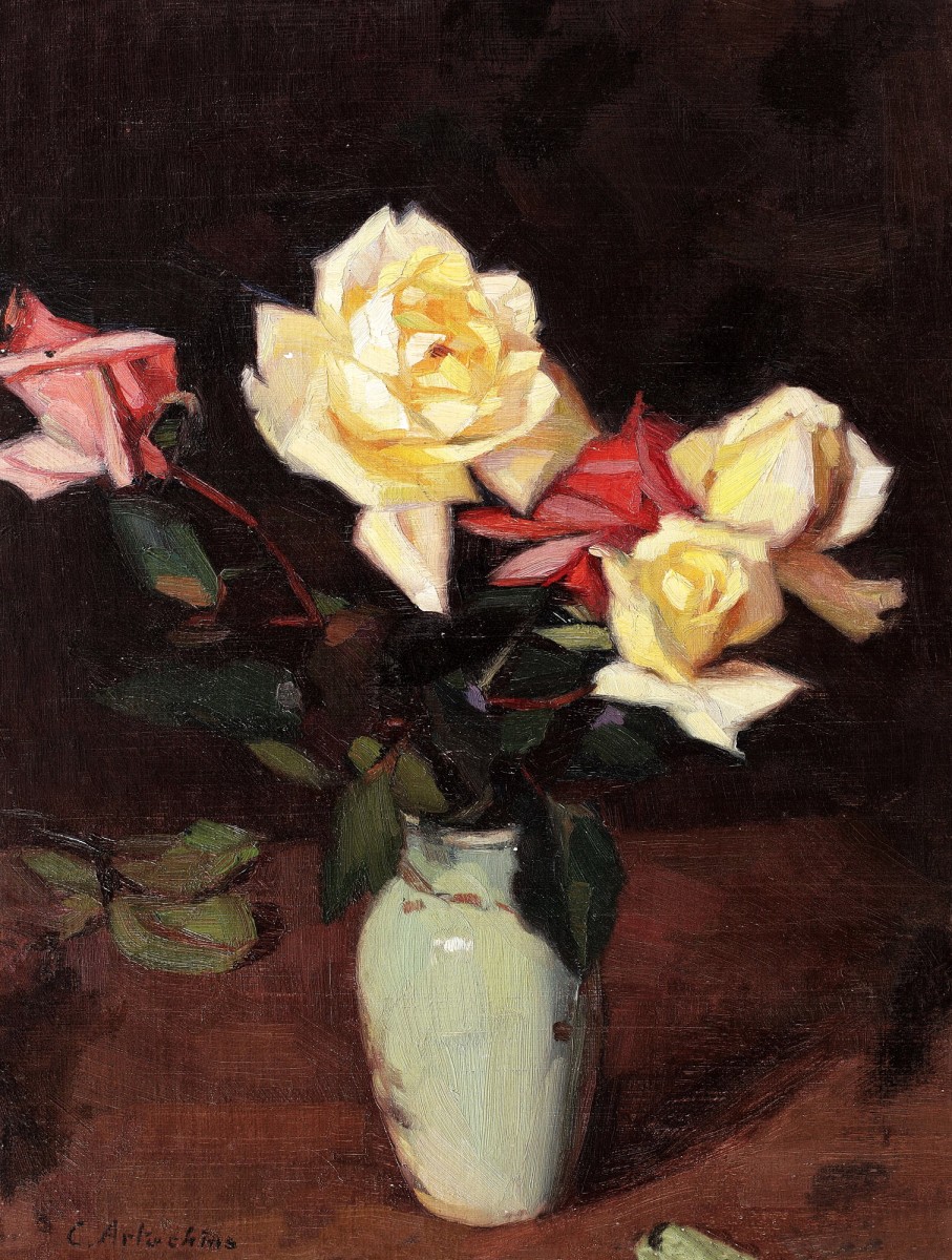"Painting. Flowers" by Constantin Artachino