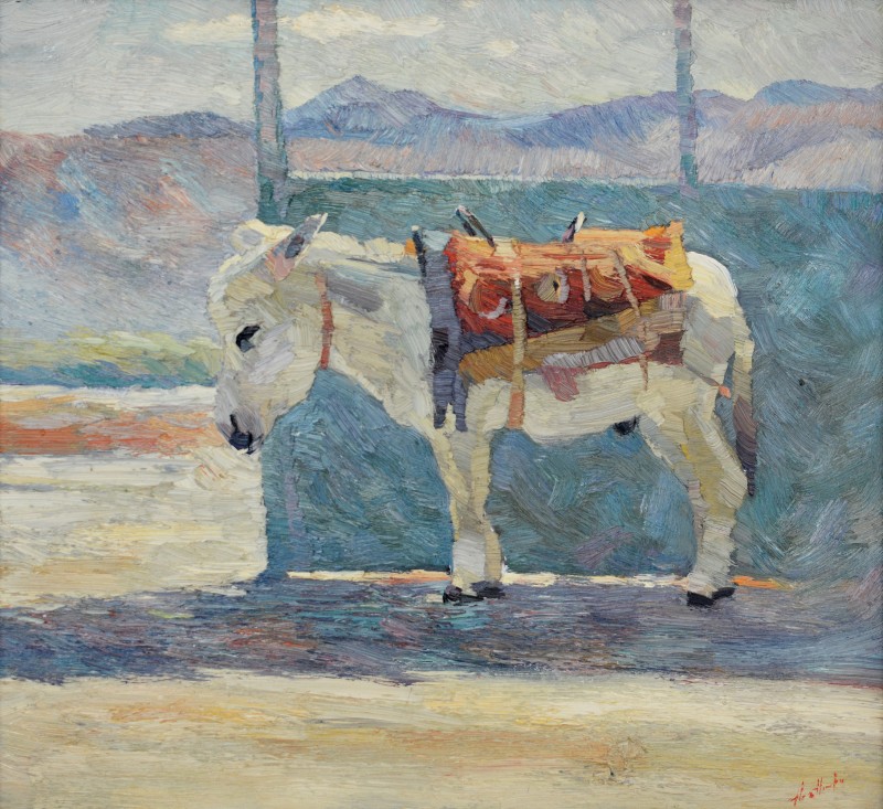 "Măgăruș. Turkmenia" by Anatol Ghimpu, 2000, 620x680mm, ulei pe pânză