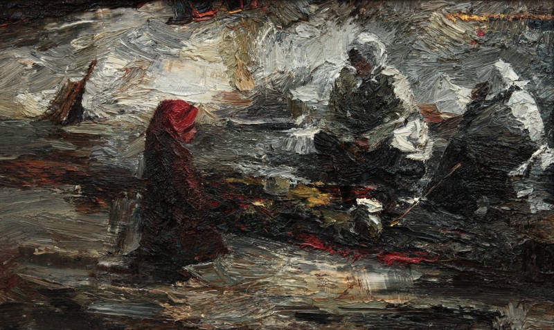 "Compoziție istorică" by Pavel Grosu, 2008, 420x680mm, ulei pe pânză