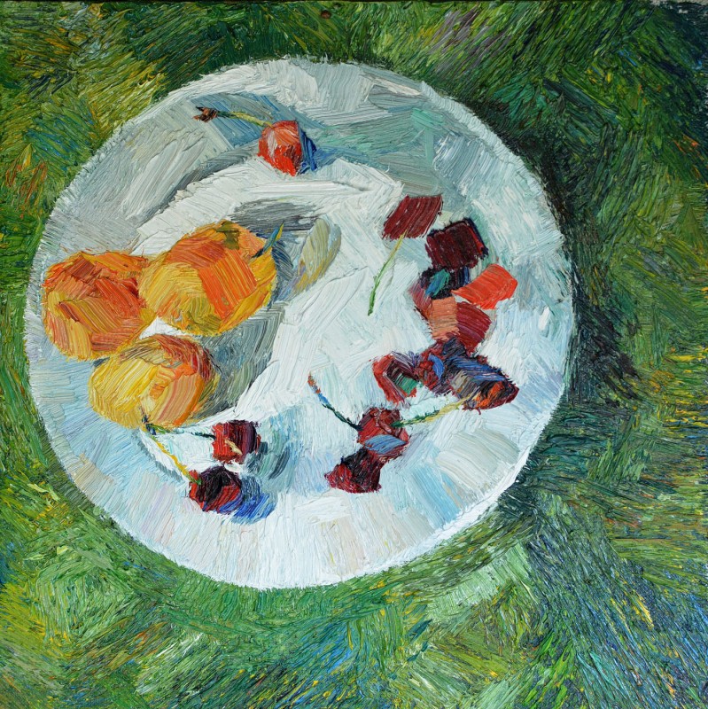 "Studiu. Plein-air" by Кристина Демиан, 2016, 600x260mm, масло / холст