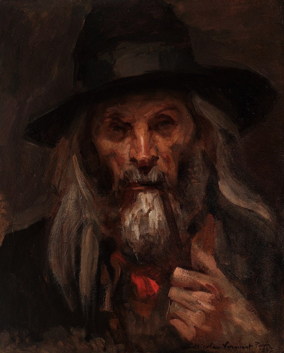 "Pictură. Figură / semifigură" by Nicolae Vermont