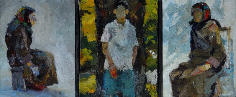 "Practica de vară. Figură" by Lia Aminov, 2004, 300x220mm, 300x210mm, 300x220mm, oil on canvas
