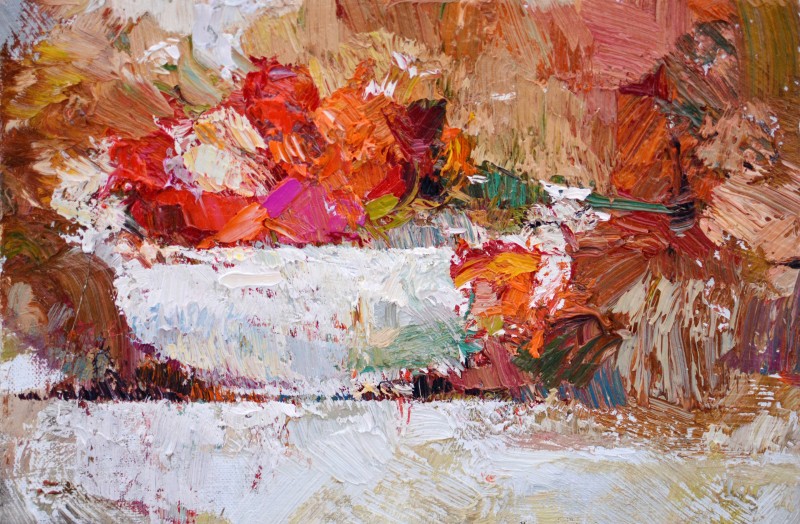 "Живопись. Этюд. Продолжительный" by Даниела Немцану, 200x300mm, масло / холст