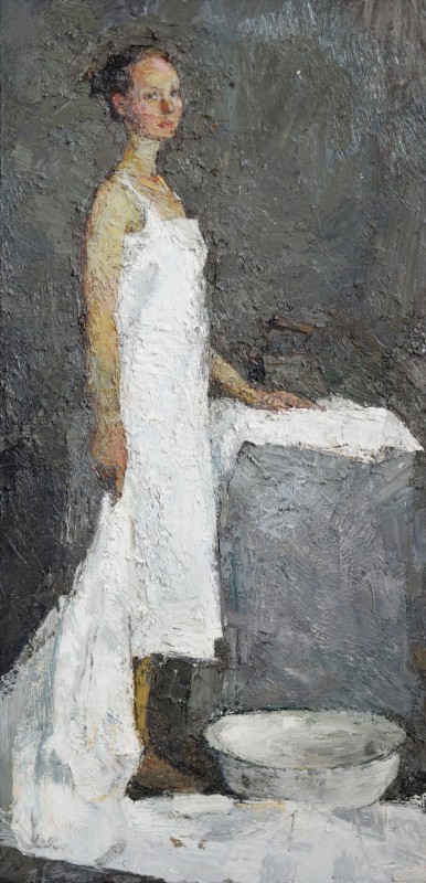 "Живопись. Фигура / полуфигура. Продолжительный" by Александру Унтилов, 800x400mm, масло / холст