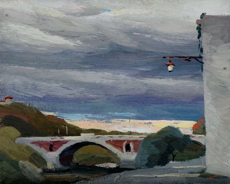 "Roma" by Anatol Ghimpu, 1999, 415x515mm, ulei pe pânză