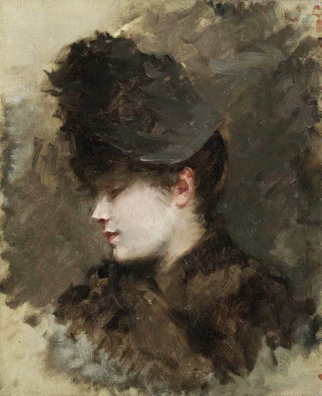 "Pictură. Portret" by Giuseppe De Nittis