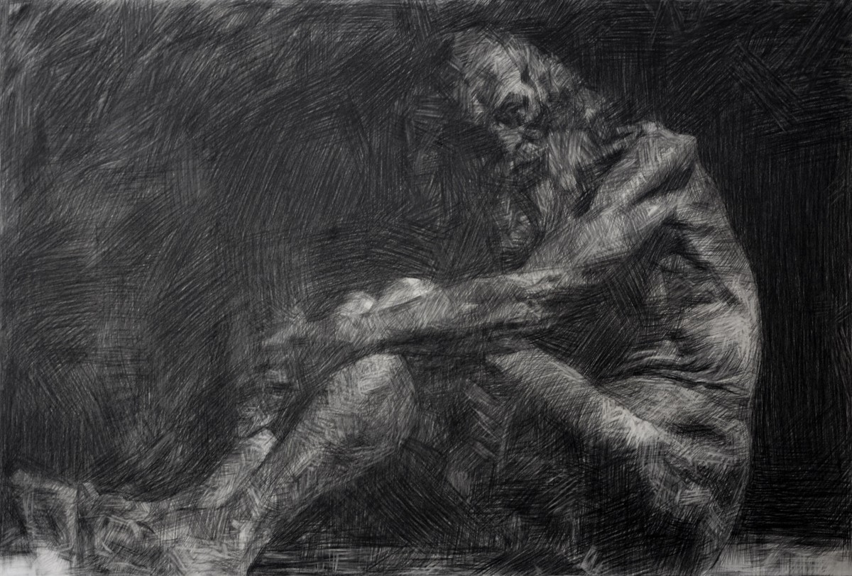 "Copie" by Eduard Leahu, 2020, 400x600mm, creion pe hârtie