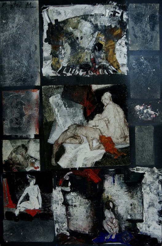 "Рисунок. Продолжительный" by Margareta Fustei, 600x400mm, смешанная техника / бумага