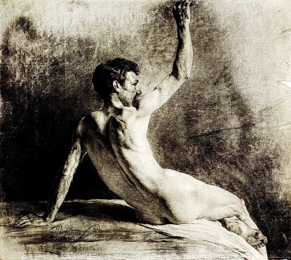 "Desen. Nud" by Anton Ažbe