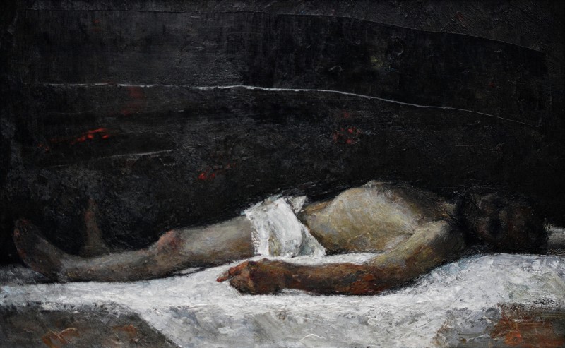 "Nud" by Victor Teslaru, 2014, 680x1100mm, ulei pe pânză