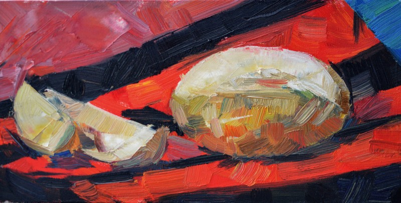 "Живопись. Пленэр. Продолжительный" by Gheorghe Gureu, 200x400mm, масло / холст