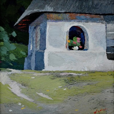 "Motiv. Râmnicu-Vâlcea" by Anatol Ghimpu, 2012, 300x300mm, ulei pe pânză