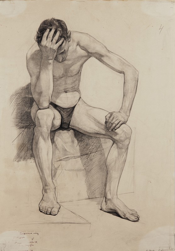"Drawing. Nude. Long term" by Ion Tăburță, 500x400mm, pencil on paper