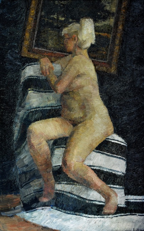"Nud" by Иулиа Стратан, 2009, 680x420mm, масло / холст