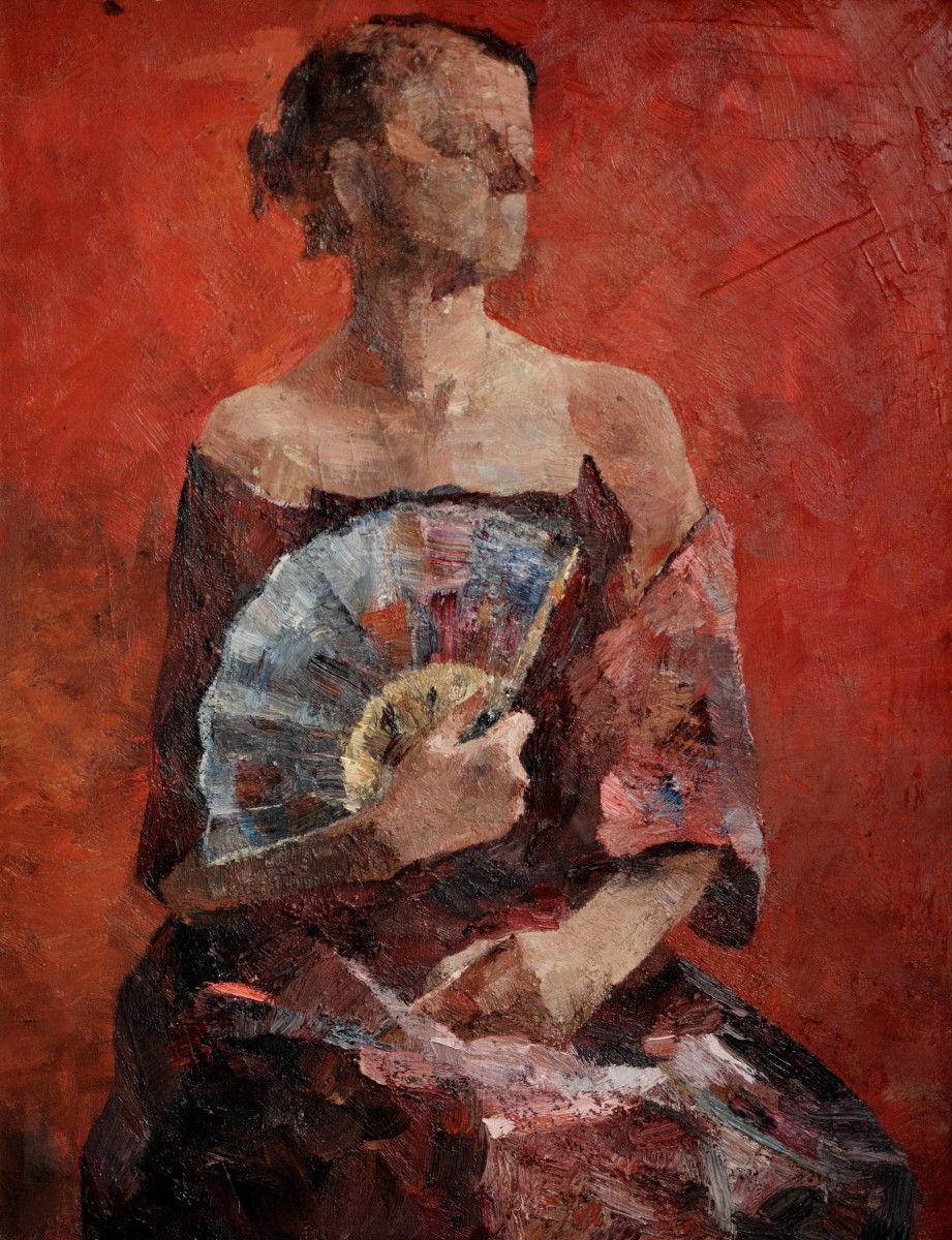 "Semifigură" by Ион Визновиcи, 2008, 680x520mm, масло / холст