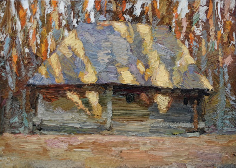 "Painting. Pleinair. Pleinair romania" by Maxim Romaniuc, oil on canvas