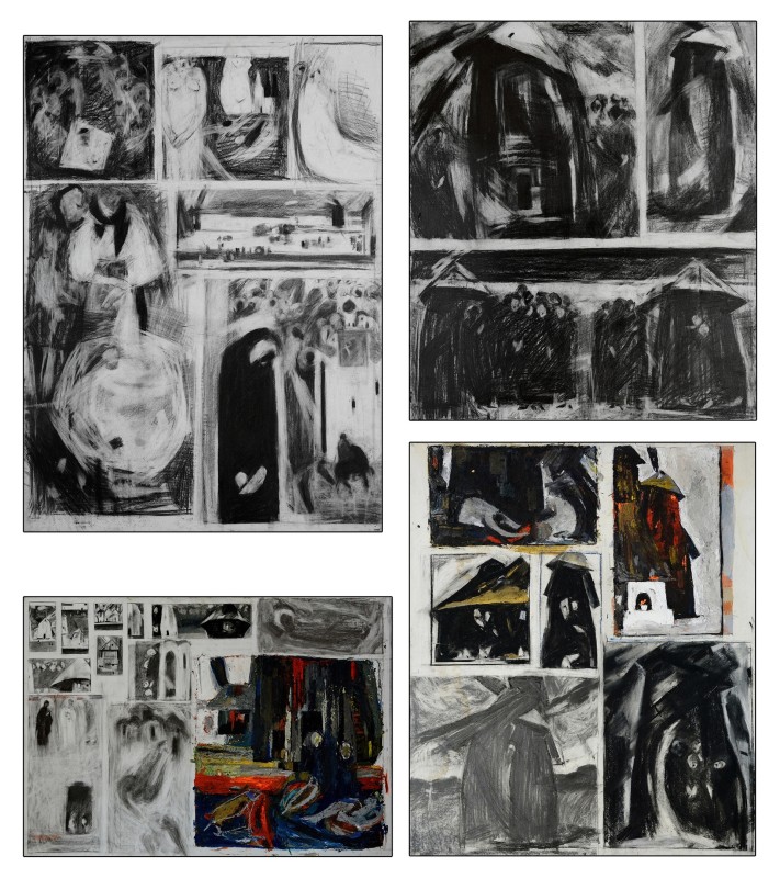 "Drawing. Diploma. Long term" by Rodica Dubasari, 1200x1080mm, Russian sauce, pencil on paper and oil