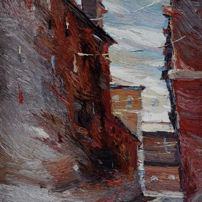 "Roma" by Anatol Ghimpu, 1999, 600x420mm, oil on canvas