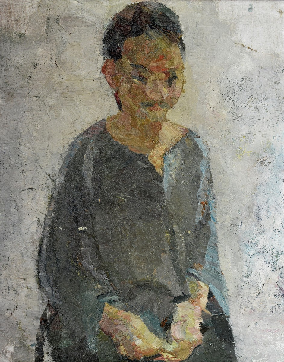 "Studiu. Călugăr" by Cristina Chelaru, 2000, 500x400mm, oil on canvas