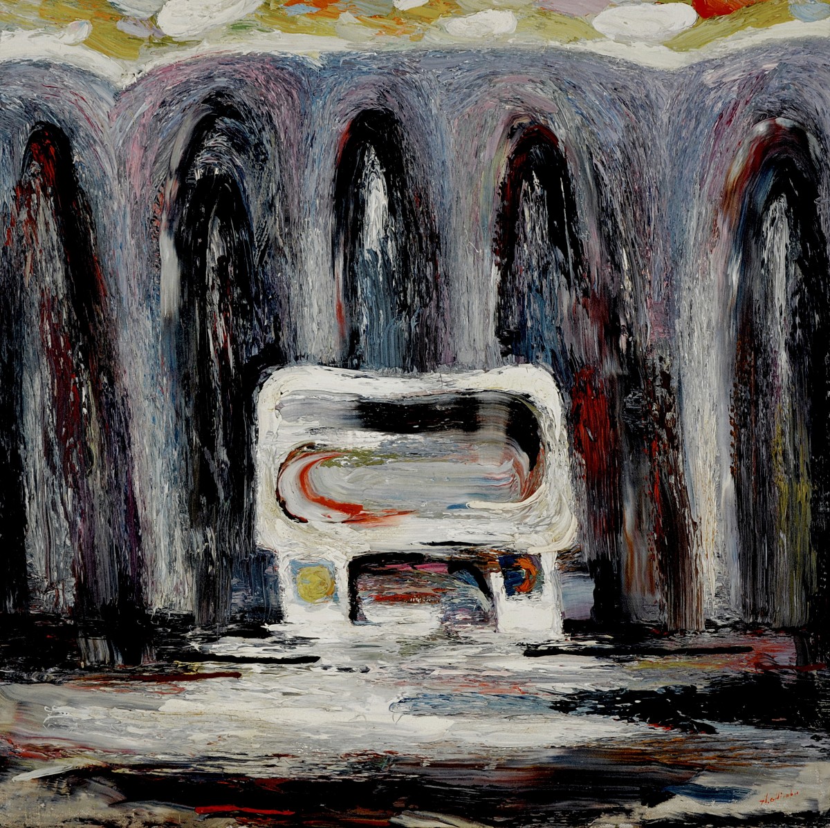 "Butuceni" by Anatol Ghimpu, 1997, 620x620mm, oil on canvas