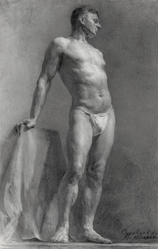 "Drawing. Nude" by Petr Petrovich Surovtsev