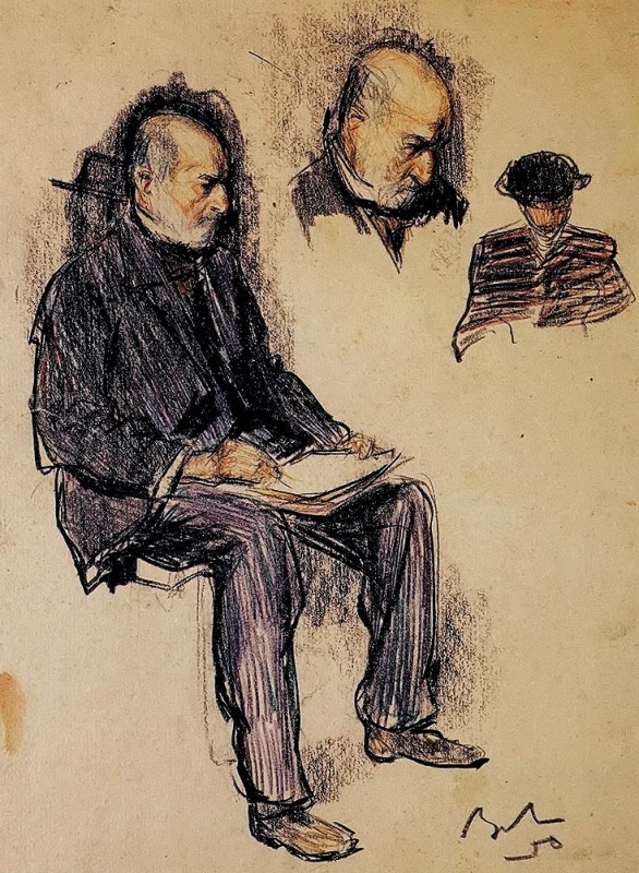 "Drawing. Self-portrait" by Corneliu Baba