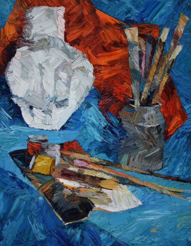 "Studiu. Natură statică" by Dumitrița Znaida, 2019, 400x300mm, ulei pe pânză