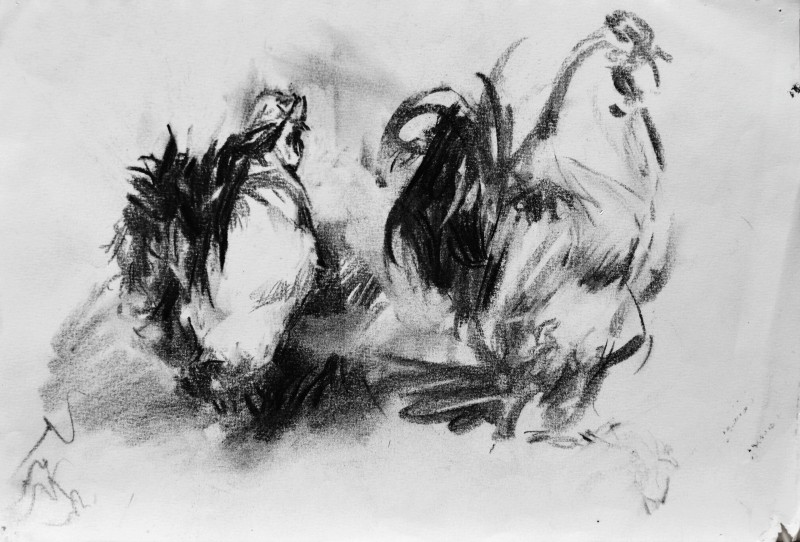 "Рисунок. Животные" by Гхеоргхе Лисица, смешанная техника / бумага