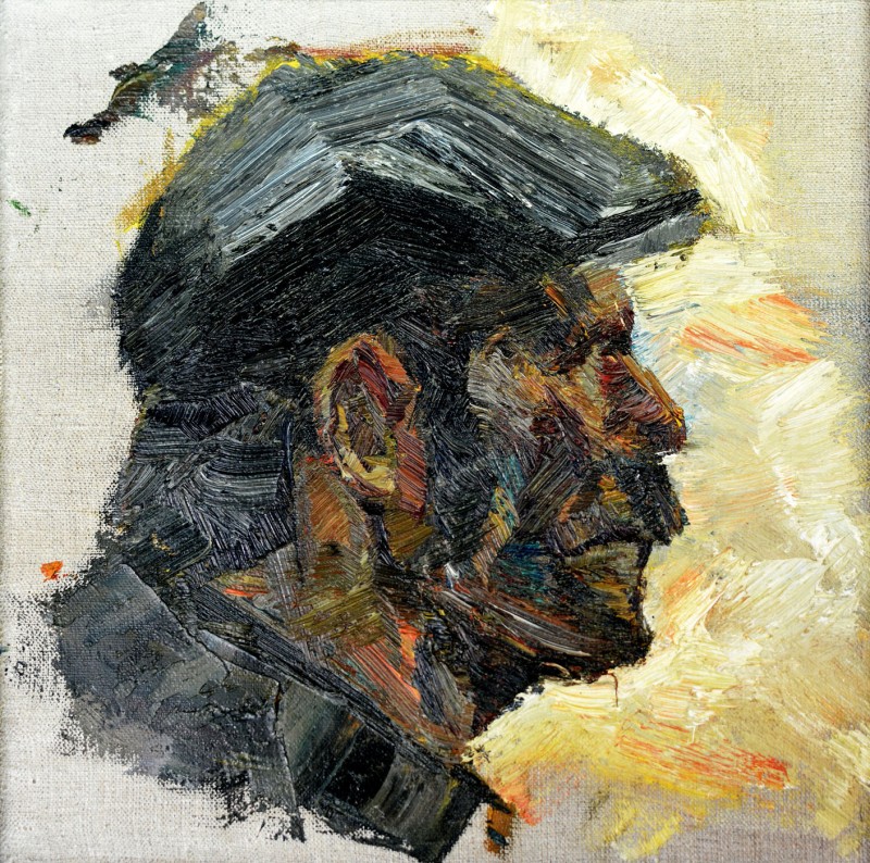 "Portret. Plein-air" by Cристина Драгои, 2012, 300x300mm, масло / холст