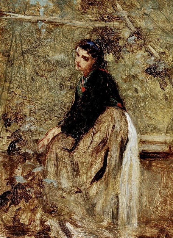 "Compoziție. Figură / semifigură" by George Elgar Hicks