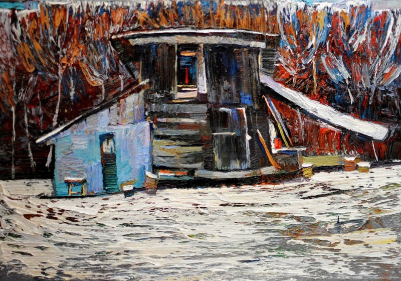 "Painting. Pleinair. Pleinair romania" by Nicoleta Stati, oil on canvas