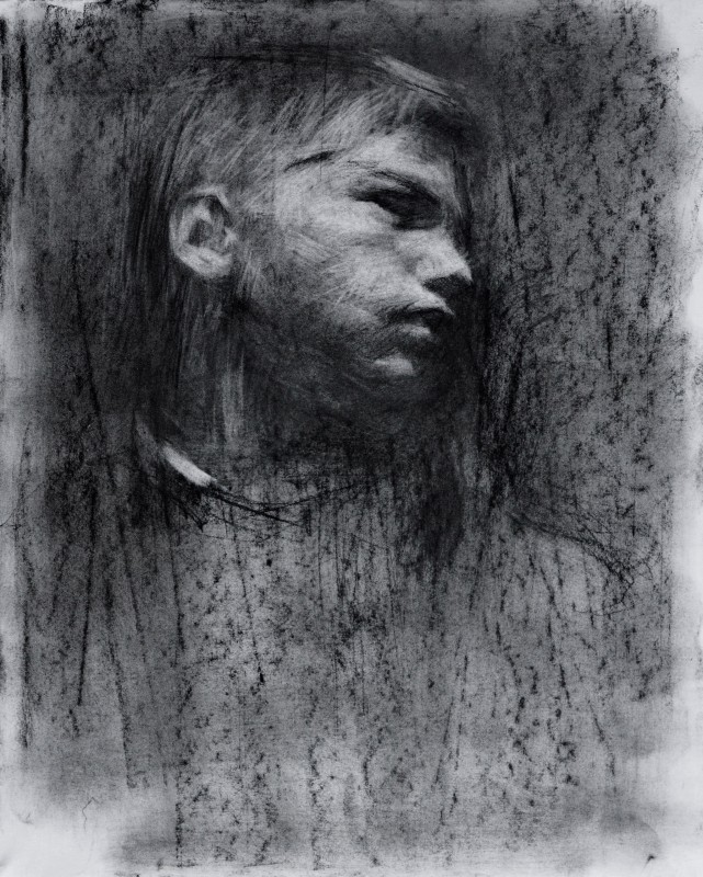 "Портрет" by Ион Голубей, 2015, 500x400mm, соус / бумага