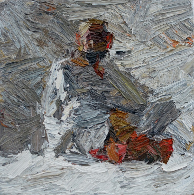 "Этюд" by Едуард Леаху, 2022, 200x200mm, масло / холст