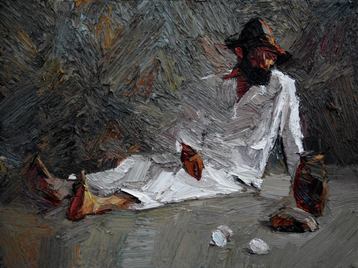 "Studiu. Figură" by Vlada Cibuc, 2015, ulei pe pânză