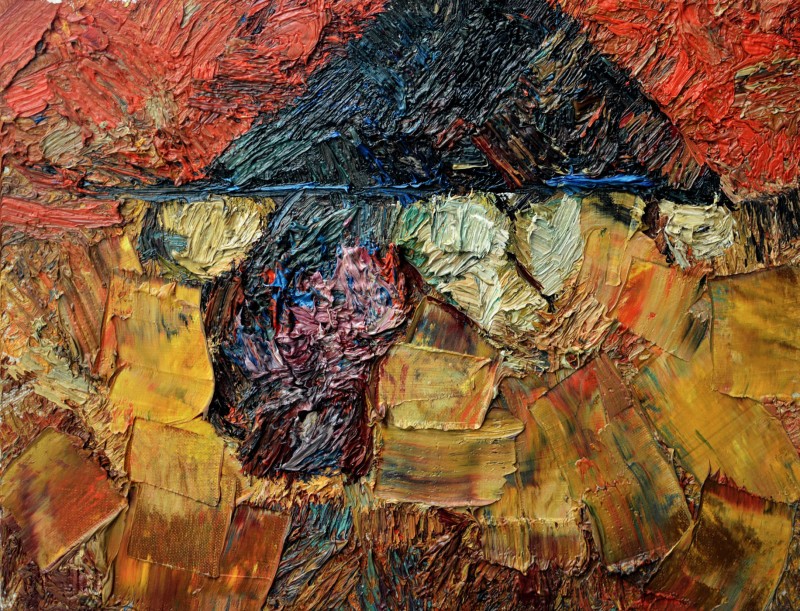 "Portiță. Sibiu ASTRA" by Vlada Cibuc, 2015, 250x300mm, oil on canvas