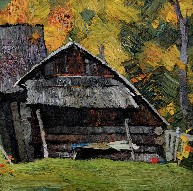 "Motiv. Sîrbi" by Anatol Ghimpu, 2013, 300x300mm, ulei pe pânză