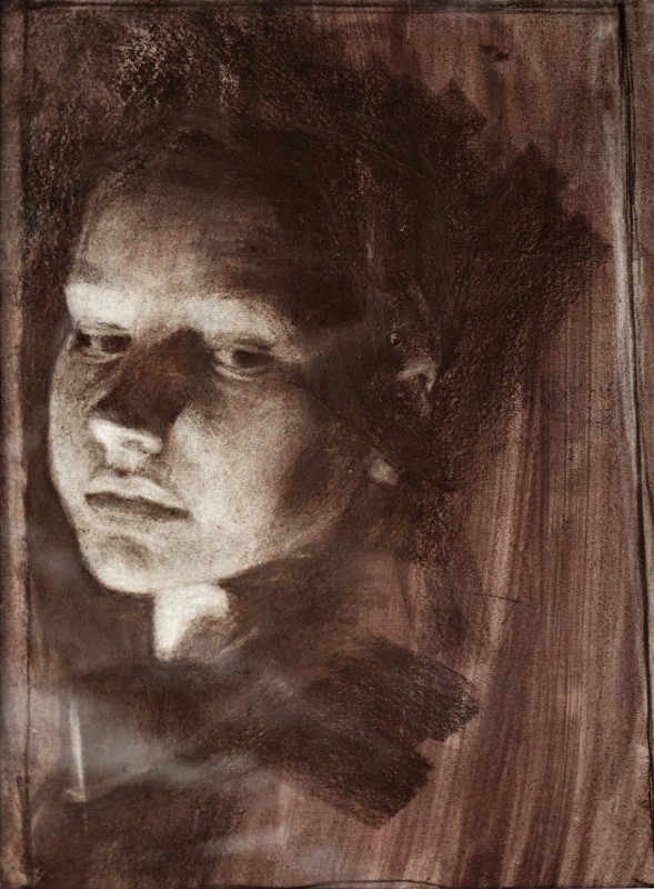 "Drawing. Long term" by Sanda Ceban, 400x300mm, Russian sauce on paper