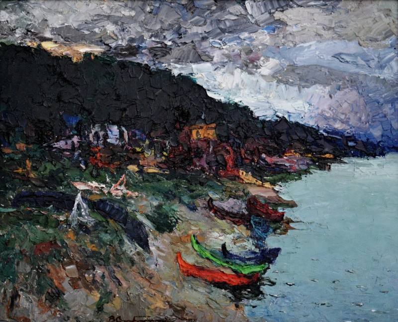"Painting. Landscape. Pleinair" by Veniamin Slobodzinschii, oil on canvas