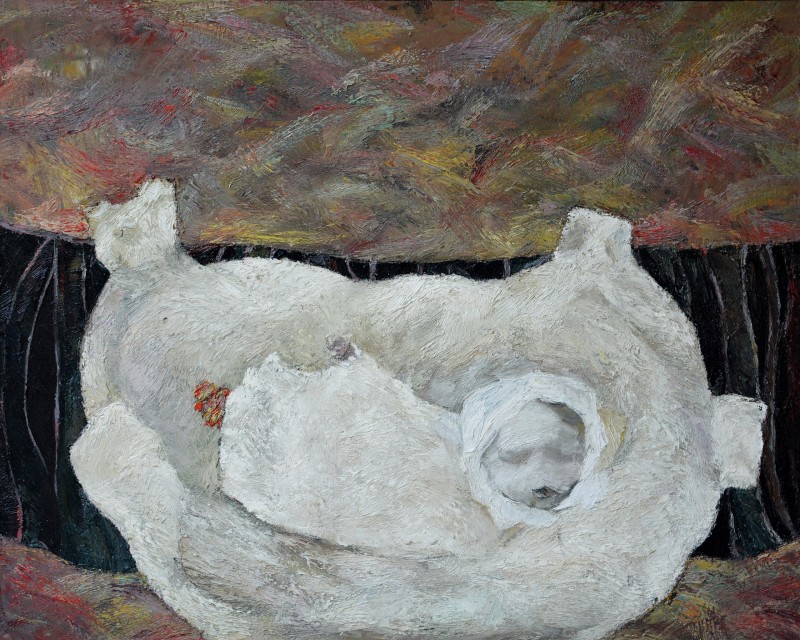 "Graduation artwork „Сон’’ (Dream)" by Oxana Țip, 2013, 850x1050mm, oil on canvas