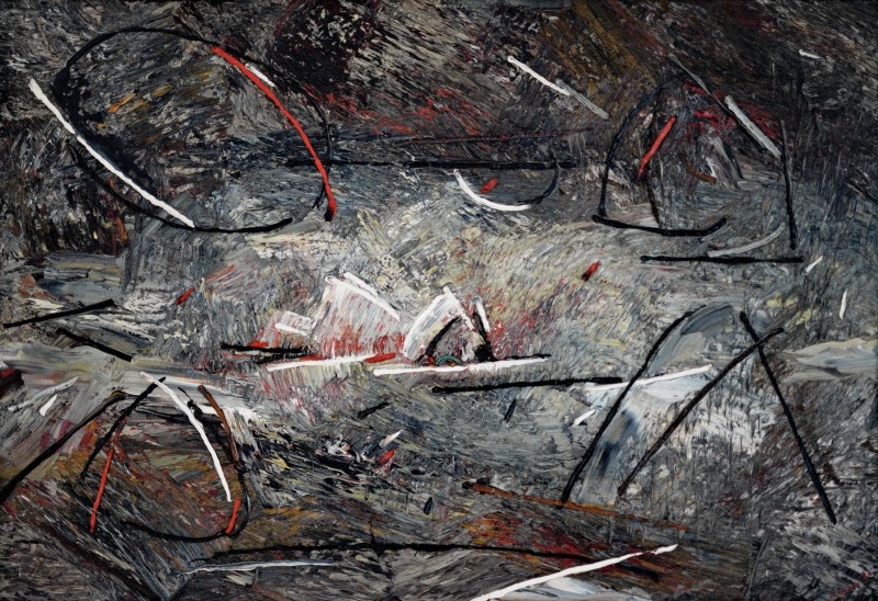 "Сон (Dream)" by Anatol Ghimpu, 1995, 560x950mm, oil on canvas