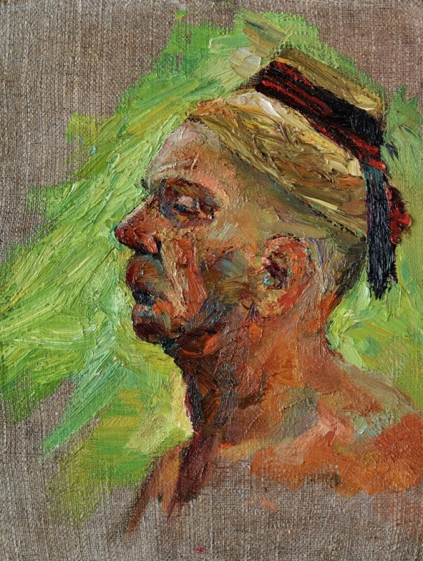 "Studiu. Portret" by Vlada Cibuc, 2014, oil on canvas
