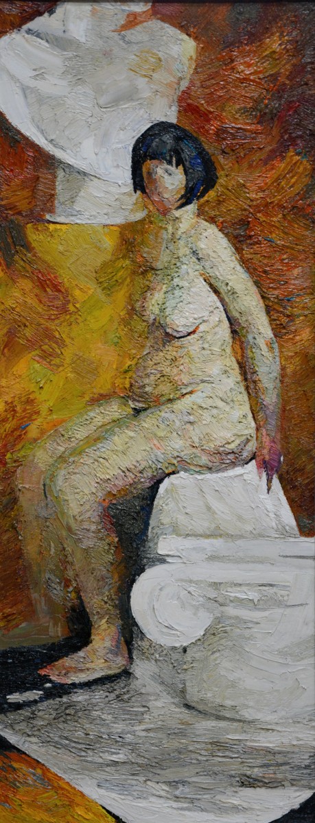 "Nud" by Carolina Leagul, 2013, 1005x420mm, ulei pe pânză