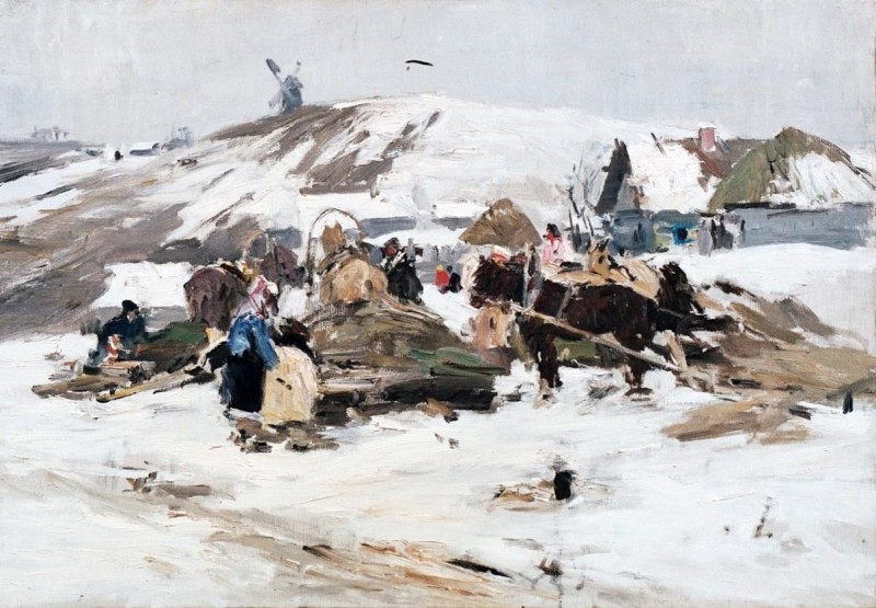 "Compoziție. Oameni" by Evsey Evseevich Moiseenko