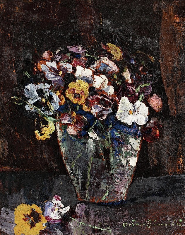 "Pictură. Flori" by Octav Băncilă