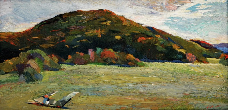 "Landscape. Transilvania" by Anatol Ghimpu, 2005, 300x600mm, oil on canvas