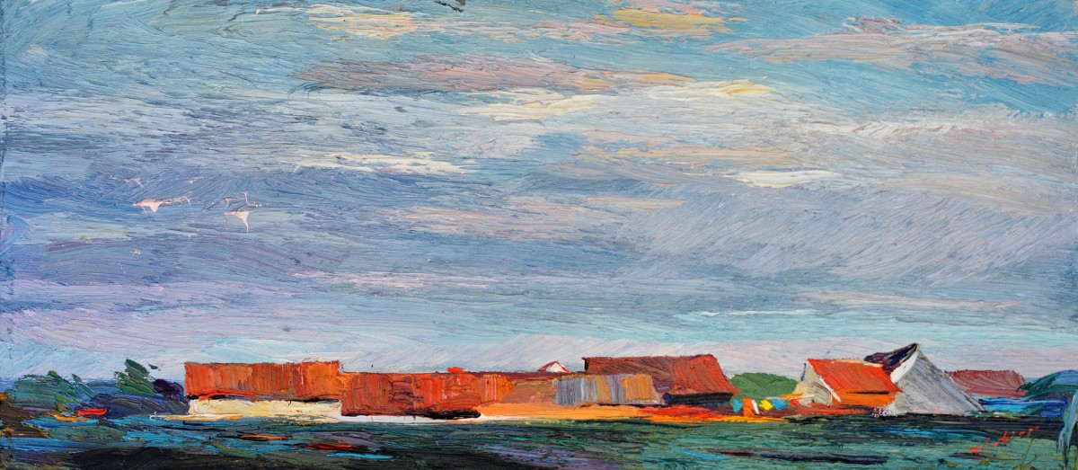 "Etude. Dealu Frumos" by Anatol Ghimpu, 2018, 300x680mm, oil on canvas