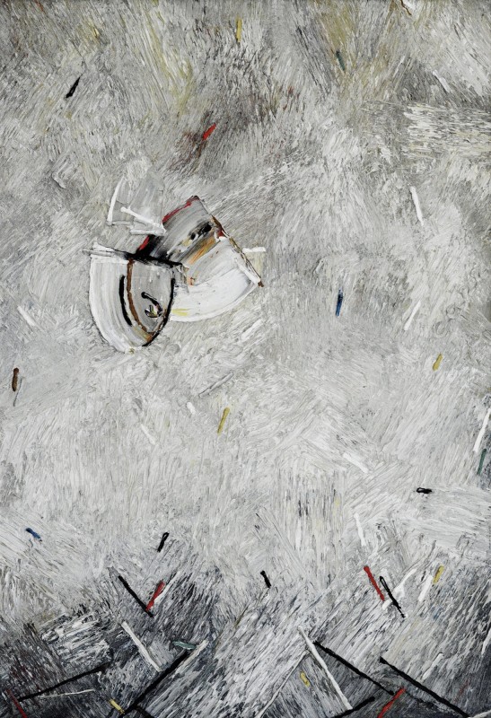 "Lilli, ita și Dănuț. Triptic center" by Anatol Ghimpu, 1995, 950x650mm, oil on canvas
