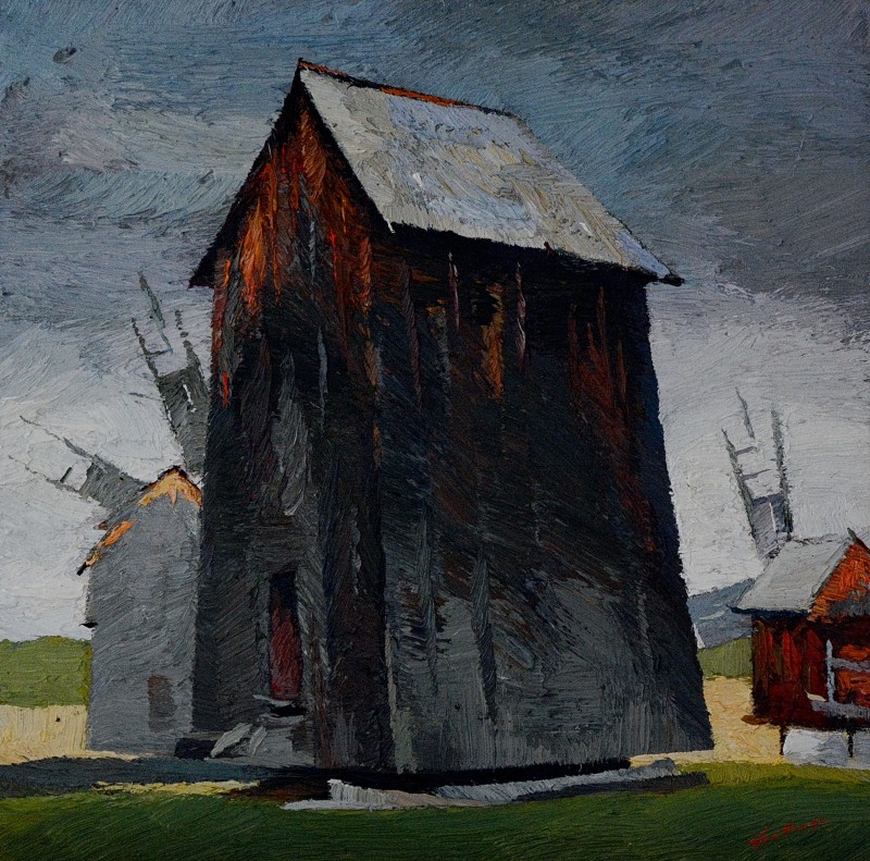 "Morile. Sibiu" by Anatol Ghimpu, 2012, 420x420mm, ulei pe pânză