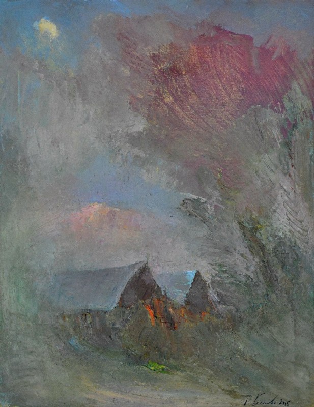 "Painting. Pleinair. Pleinair romania" by Darya Kollegova, oil on canvas